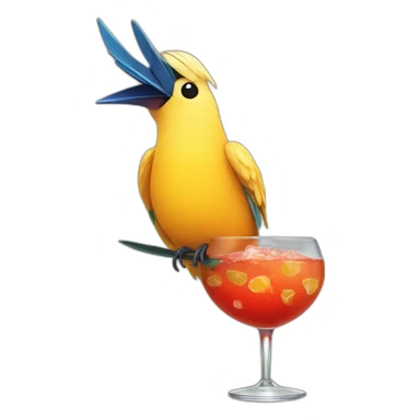 COCKTAIL BIRD sticker