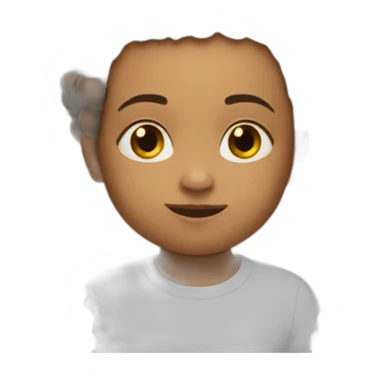 5 white babies sticker