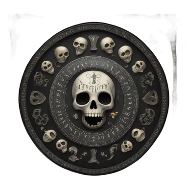 Gothic Ouija board black sticker