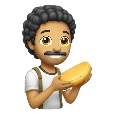 Colombian eating arepa sticker