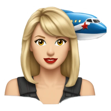 taylor swift riding a jet plane sticker