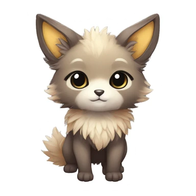  High quality Cute Cool Kawaii edgy Pretty Chibi Fantasy Fur-Sona Fakemon Animal Full Body sticker