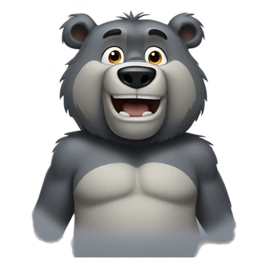 Baloo Disney with just upper body sticker