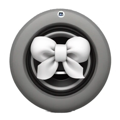 JL audio subwoofer with white bow sticker
