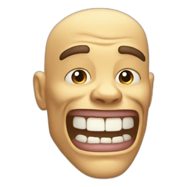 strong muscilar jaw face mewing sticker