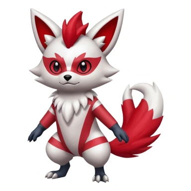 Zorua-Zangoose-Fakémon-hybrid-creature (full body)  sticker