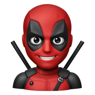 Deadpool solo la cara como emoji  sticker