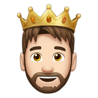 Messi avec une couronne  sticker
