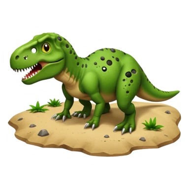 En küçük mərmi ile ölen t-rex sticker