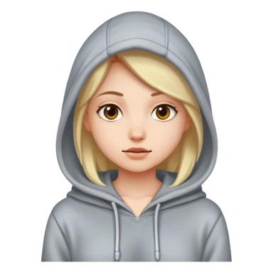 girl wearing hoodie sticker