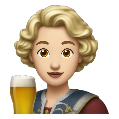 Elizabeth deux bois une bière sticker