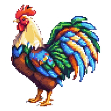 Heihei chicken from Moana, colorful rooster sticker