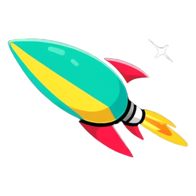colorful comet with sparkling tail sticker