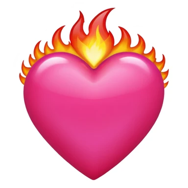 Black, red, hot pink heart make it way more flashy, lightly wreathed in flame  sticker