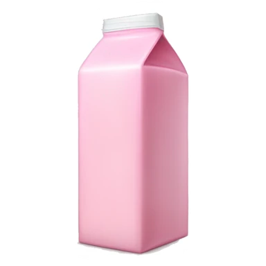 Realistic pink carton of milk. sticker