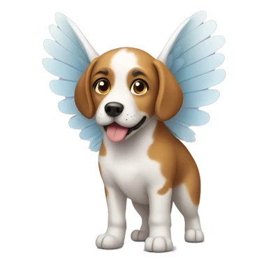 Dog with wings sticker