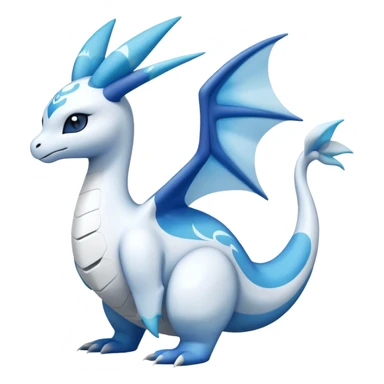 lugia-dragonair-Glaceon-hybrid, full body sticker