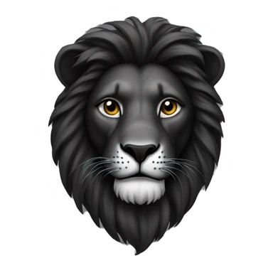 black lion with a white t shirt sticker