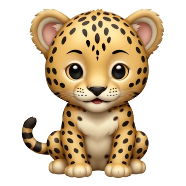 A high-resolution photo-realistic digital illustration of a baby jaguar, chest upward A high-resolution, photo-realistic digital illustration of a majestic jaguar sticker