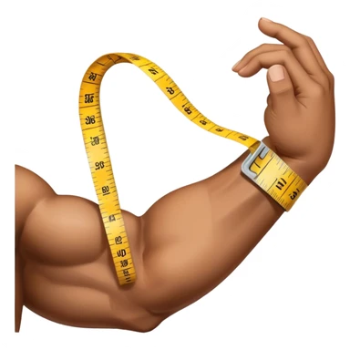 measuring tape around hand biceps  sticker