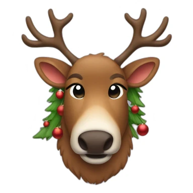 reindeer christmas  sticker