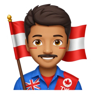 vijay thalapathy india TVK le drapeau  sticker