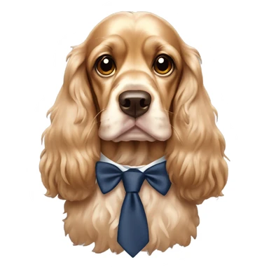 English Cocker spaniel with tie in your head sticker