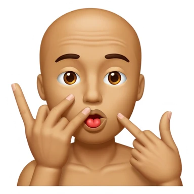 tan man blows kiss  sticker