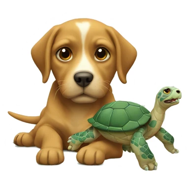 Perro con una tortuga  sticker