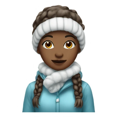 Pretty girl-snowman sticker
