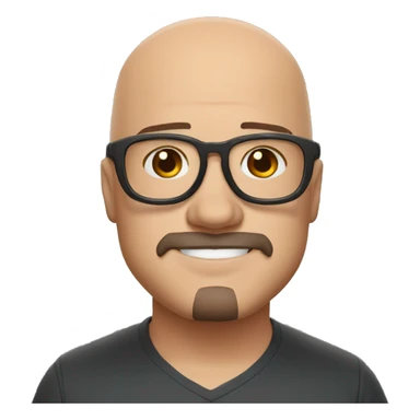 Tony stark is a bald, fat physicist with black bone glasses sticker