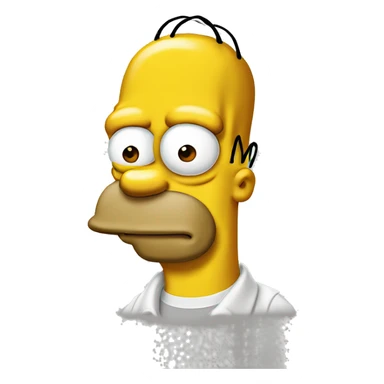 Homer Simpson with heart eyes sticker