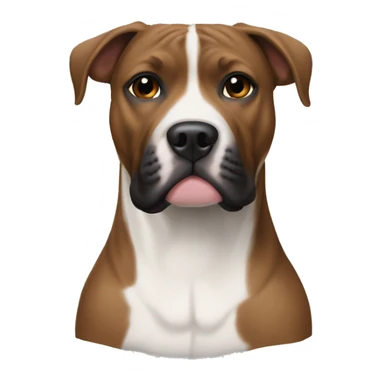 Black and white dog pit bull boxer mix sticker