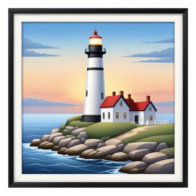 realistic new england lighthouse sticker