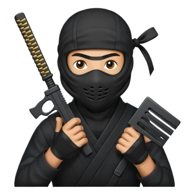 Créame este emoji 🥷🏾 con una glook y peine estendido en la mano  sticker