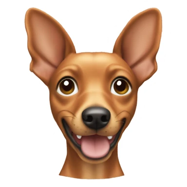 Orange dog toy terrier  sticker