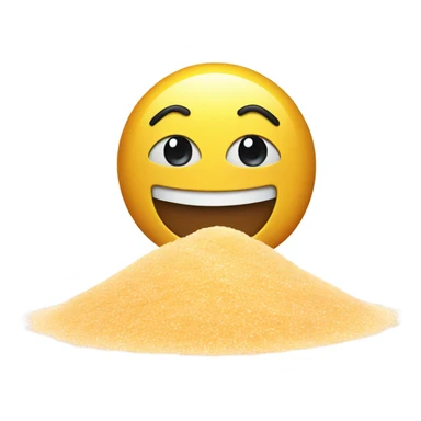 happy emoji with pile of salt sticker