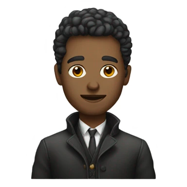 portrait of a stylish male sticker