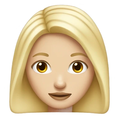 Super White girl with blonde hair sticker