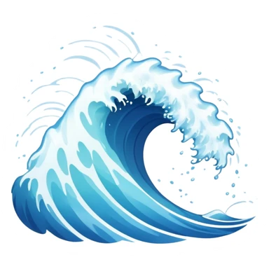splashing water wave sticker