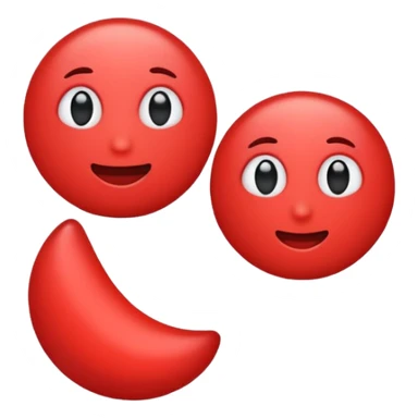 🔰 this emoji convert into left side red colour and right side colour into white and this shape only sticker