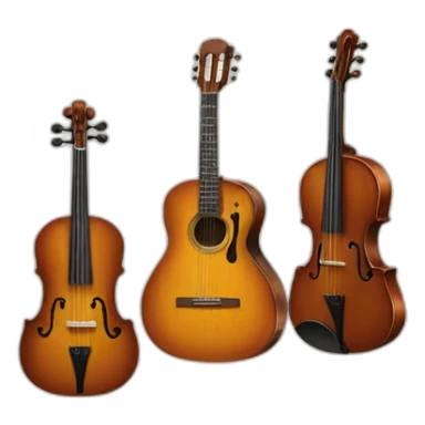 guitar, piano, violin  sticker