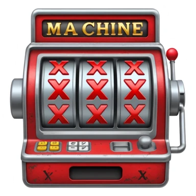 Slot machine with red X through it  sticker