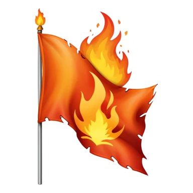burning a nondescript flag sticker