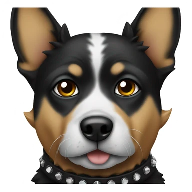 Dog  spiked collar black  sticker