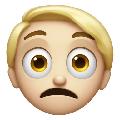 shocked but silly face sticker