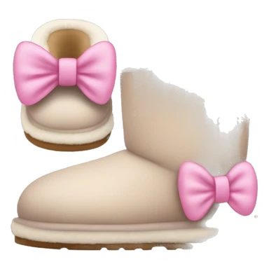 Ugg slippers with little pink bows on the back sticker