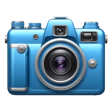 blue camera sticker