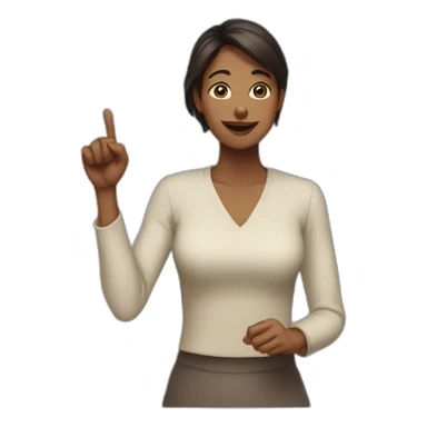 women gesturing ok sticker