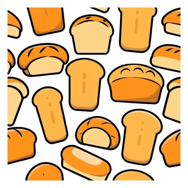 fresh baked bread loaves and rolls sticker